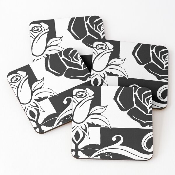 Aperçu de l'œuvre Design rose contemporain noir et blanc créée et vendue par CJAura by Claire Jane Johnson.