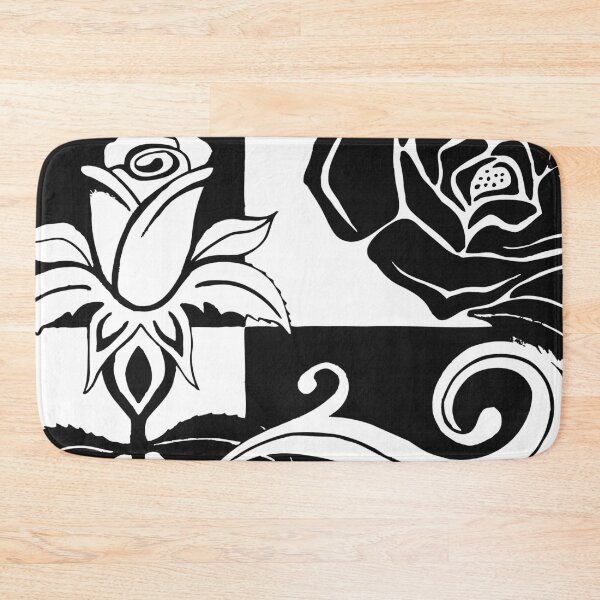 Item preview, Black and White Contemporary Rose Design designed and sold by CJAura by Claire Jane Johnson.