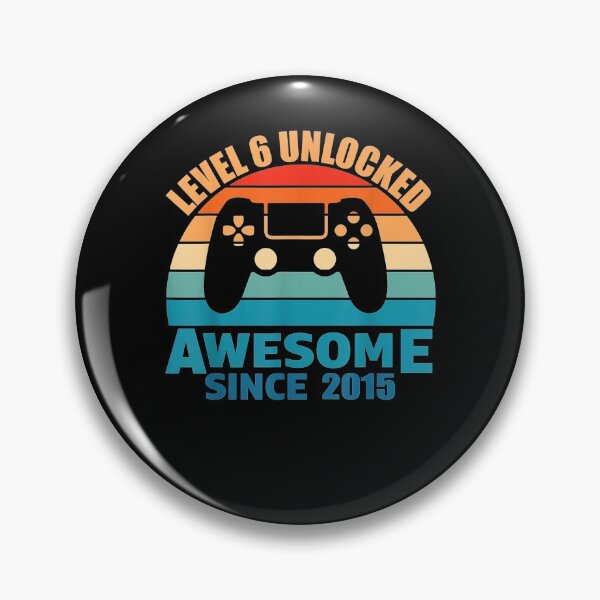 Item preview, Level 6 Unlocked Awesome Since 2015 6th Birthday Gamer designed and sold by lolahomya.