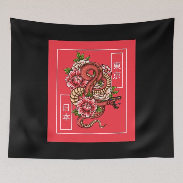 Item preview, Beautiful Snake and Flower Design   designed and sold by boopsblunt.