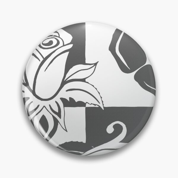 Item preview, Grey and White Contemporary Rose Design designed and sold by CJAura by Claire Jane Johnson.