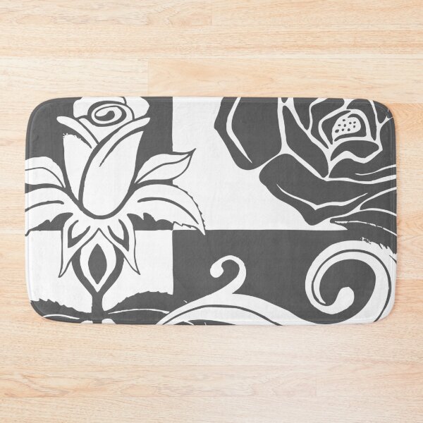 Item preview, Grey and White Contemporary Rose Design designed and sold by CJAura by Claire Jane Johnson.