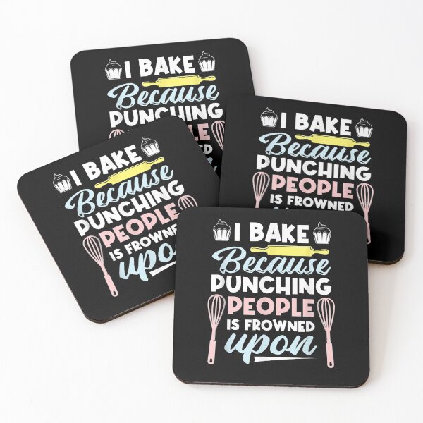 Item preview, I Bake Because Punching People Is Frowned Upon Funny Baking designed and sold by ninapfvu.