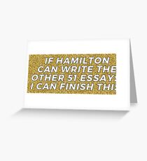 Tarjeta de felicitación Si Hamilton puede