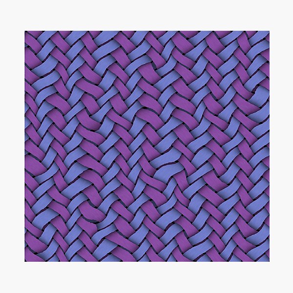 Purple Blue Weave - Pattern Design Photographic Print