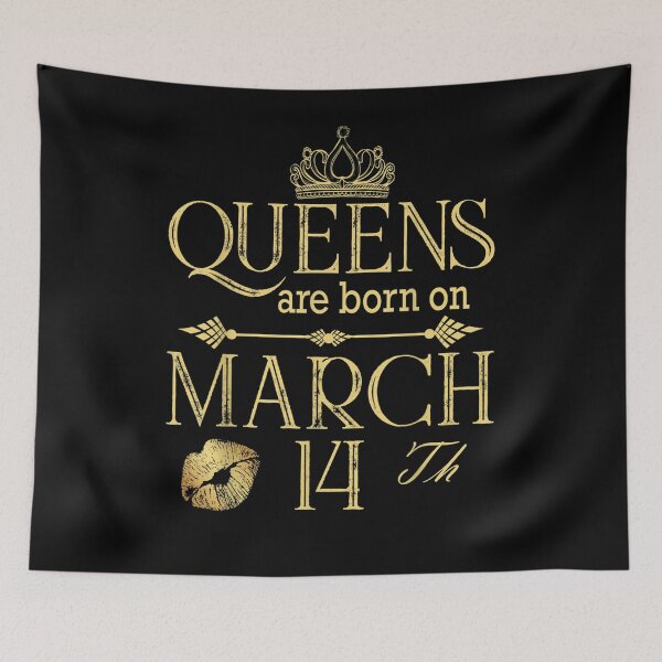Item preview, Funny Queens Are Born On March 14th Birthday Women Girl Gift designed and sold by lolahomya.