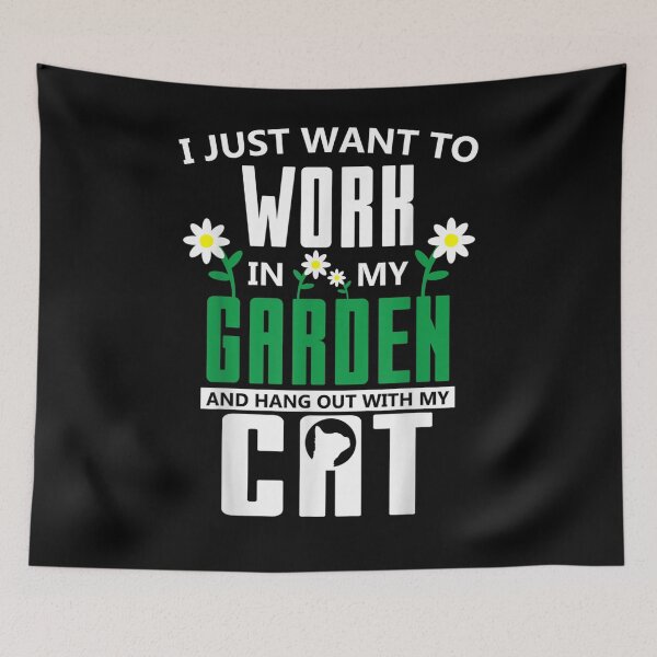 Item preview, Funny I Just Want To Work In My Garden And Take Care Of Cats designed and sold by lolahomya.