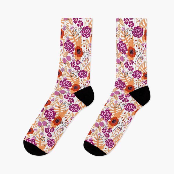Item preview, Simple Floral Lesbian Flag designed and sold by -Gedwolcraeft-.