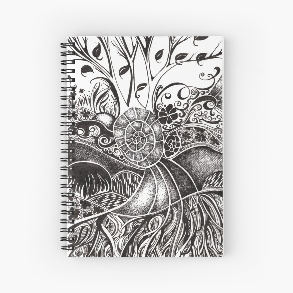 Nucleus, Ink Drawing Spiral Notebook
