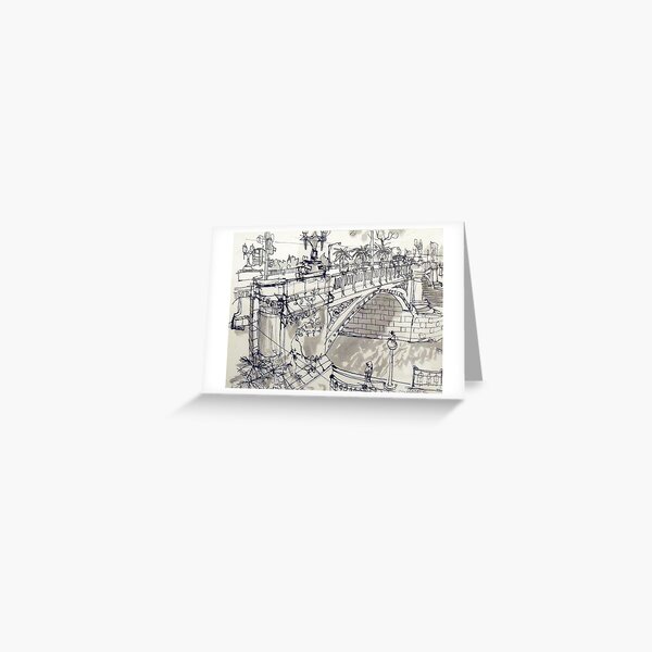 Princess Bridge Study, Melbourne Greeting Card