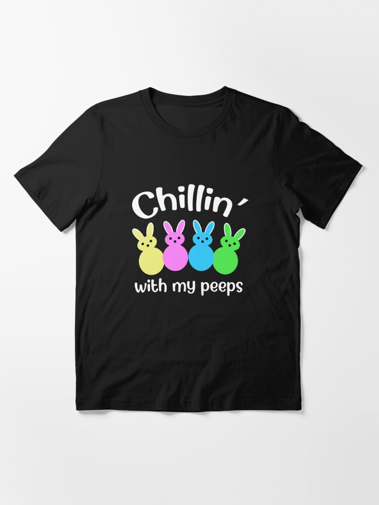 Chillin With My Peeps Boys Men Easter Day 2021 Bunny T-Shirt