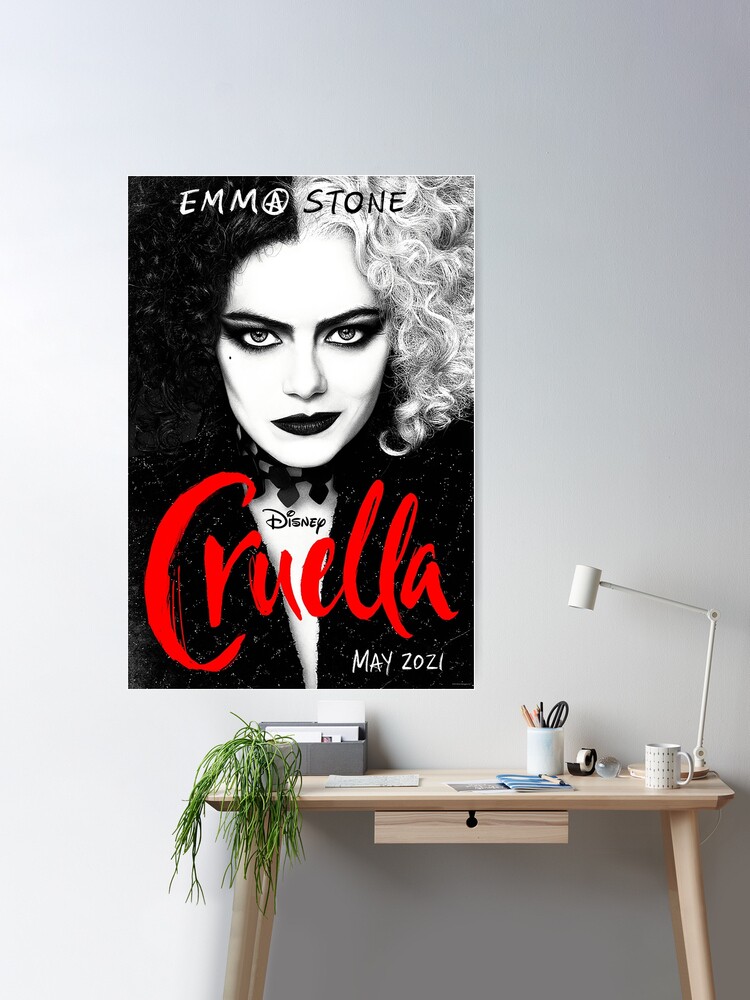 CRUELLA (2021) / CLOSE UP - 2 x 3 MOVIE POSTER MAGNET disney emma stone  cruela