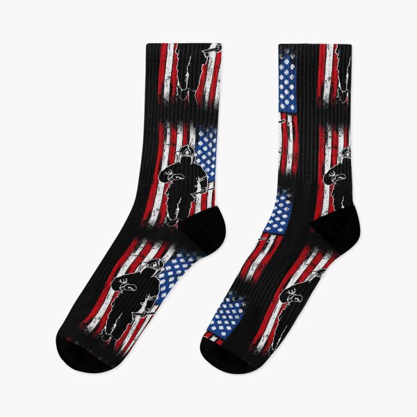 Item preview, Patriotic Firefighter with flag illustration firemen gift idea designed and sold by BRtisticDesigns.