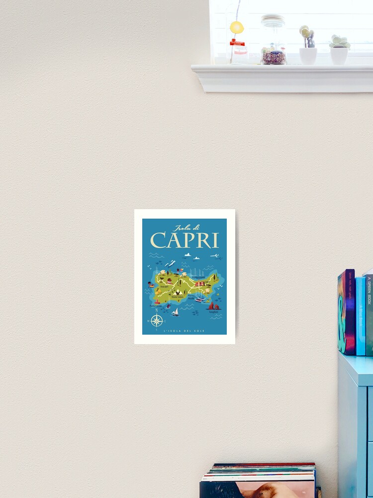 Capri map poster | Art Print