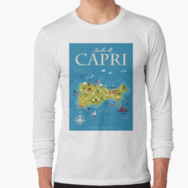 Capri map poster Art Board Print for Sale by Gary Godel