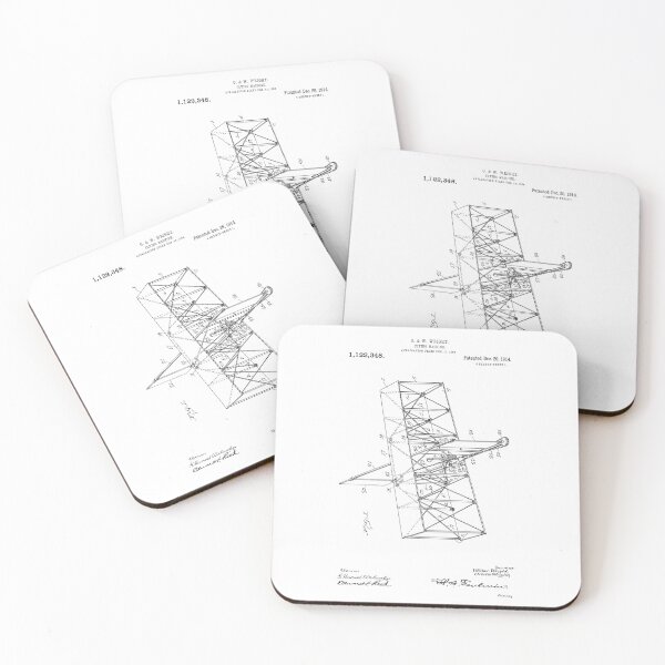 Item preview, Flying Machine - Technical Blueprint Drawing of a Patent Submission by Orville and Wilbur Wright (the Wright brothers) filed on Feb 17, 1908. designed and sold by Rhu Creations.