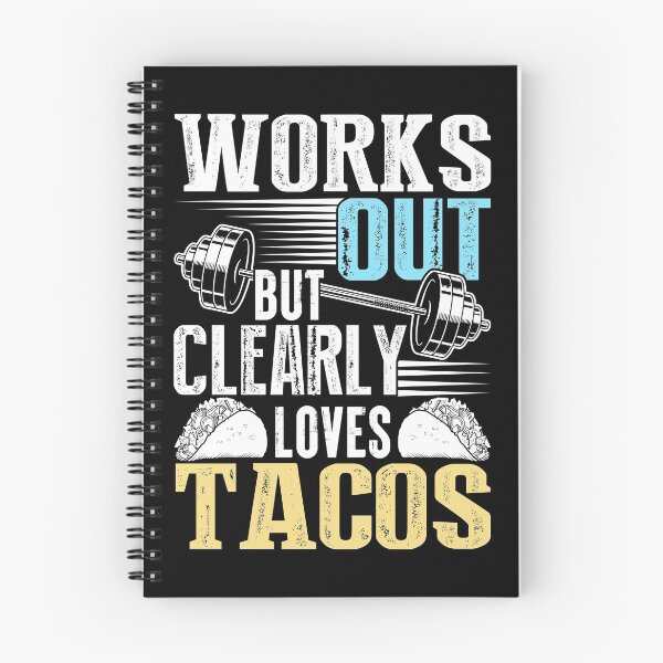 Item preview, Works Out But Clearly Loves Tacos Funny Gym Workout Shirt designed and sold by jvtee.