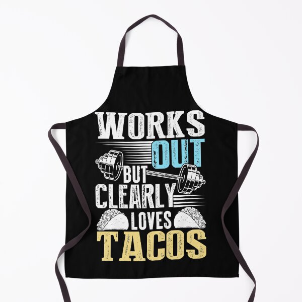 Item preview, Works Out But Clearly Loves Tacos Funny Gym Workout Shirt designed and sold by jvtee.