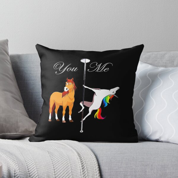 Sale For Unicorrn Squad its an pole dancing unicorn Throw Pillow