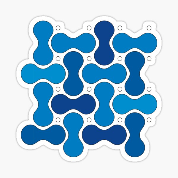 Geometric ornament from shapes resembling a figure eight Sticker