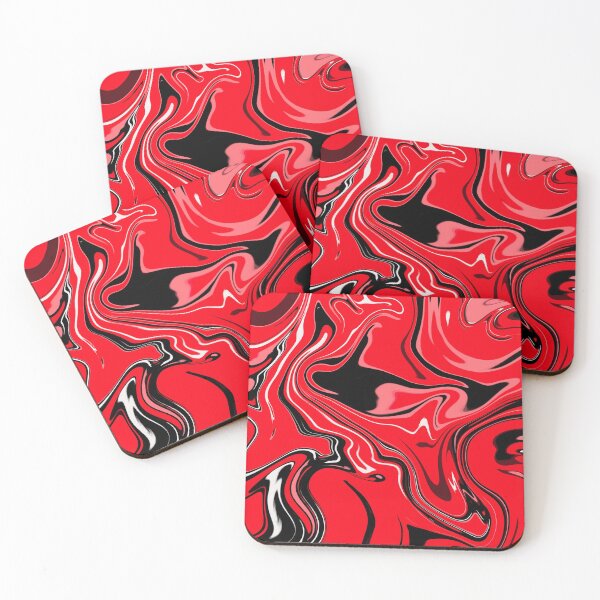 Item preview, Swirly Red and Black Marble Pattern designed and sold by WOW TeesAndThings.