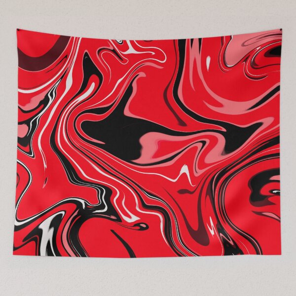 Item preview, Swirly Red and Black Marble Pattern designed and sold by WOW TeesAndThings.