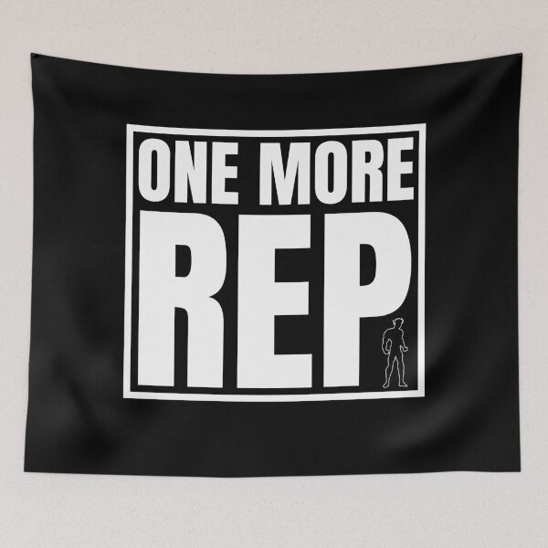 Item preview, ONE MOR REP GYM BANNER designed and sold by HeavyLiftGift.