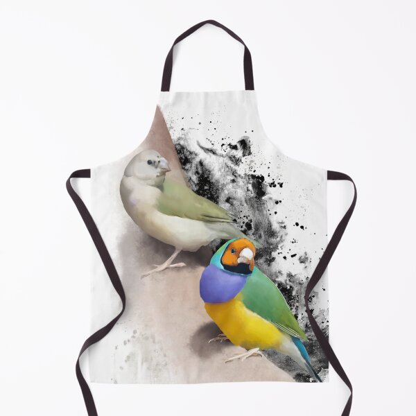 Item preview, Watercolour Gouldian finches designed and sold by FabulousBeasts.