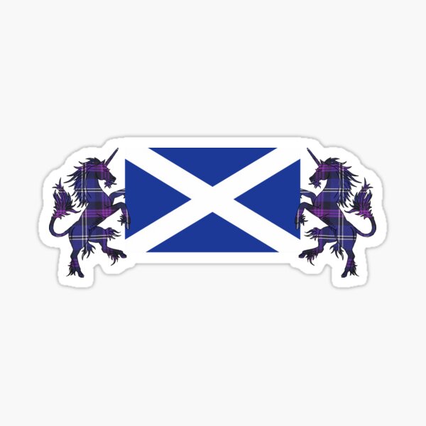 Saltire Tartan Unicorns Sticker