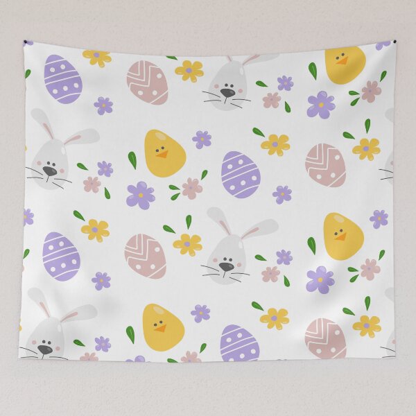 Item preview, Easter pattern with rabbit, chicken and eggs designed and sold by MarcinkuGreta.