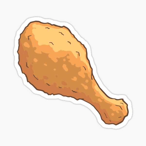Premium Vector  A cartoon illustration of fried chicken on a plate