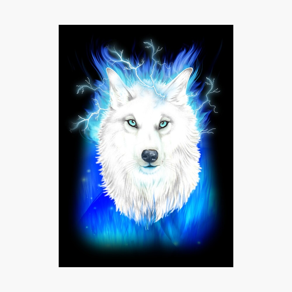 Póster «Fuego blanco y lobo de hielo» de FireGirlinOz | Redbubble