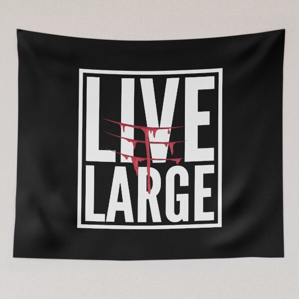 Item preview, LIVE LARGE (BLOOD CLAW) GYM BANNER designed and sold by HeavyLiftGift.