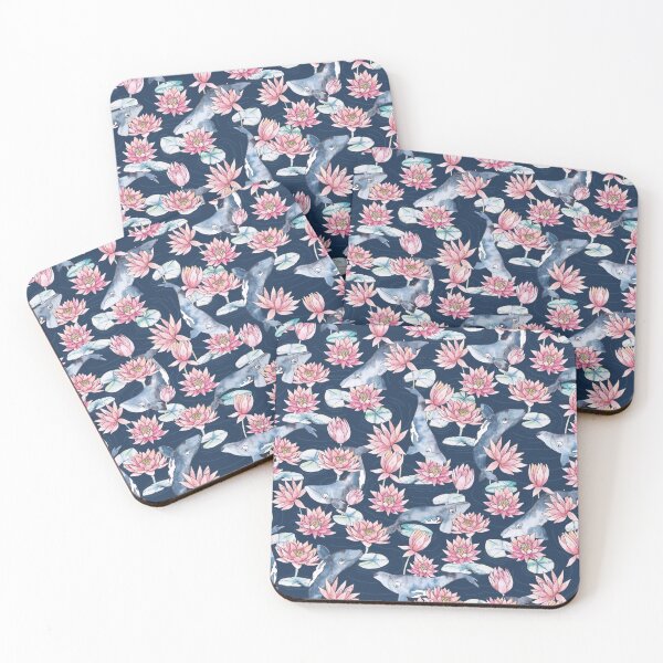 Item preview, Whales and Water Lilies designed and sold by Gingerlique.