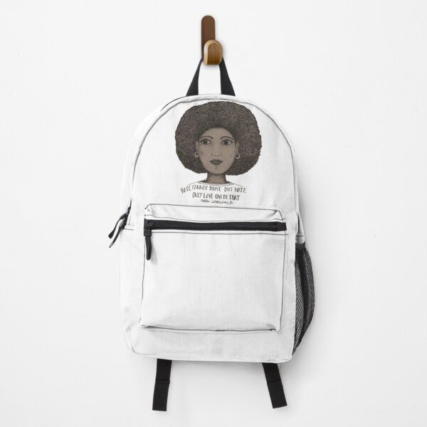 Item preview, Young black girl with retro Afro, Girl with Afro hair, Anti Racism campaign with Martin Luther King quote designed and sold by Peskypixi.