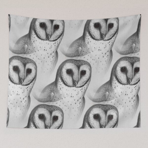 Item preview, Ghostly owl pattern designed and sold by TrippyEarth.