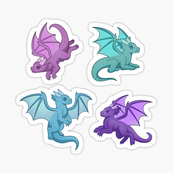 Cute Dragon Pattern Sticker