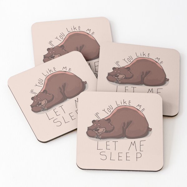 Item preview, Let Me Sleep Bear Cute Cozy Comfy Sleeping Quote designed and sold by sillyquestions.