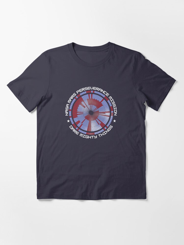 Alternate view of Mars Perseverance Parachute Hidden Message Dare Mighty Things Essential T-Shirt