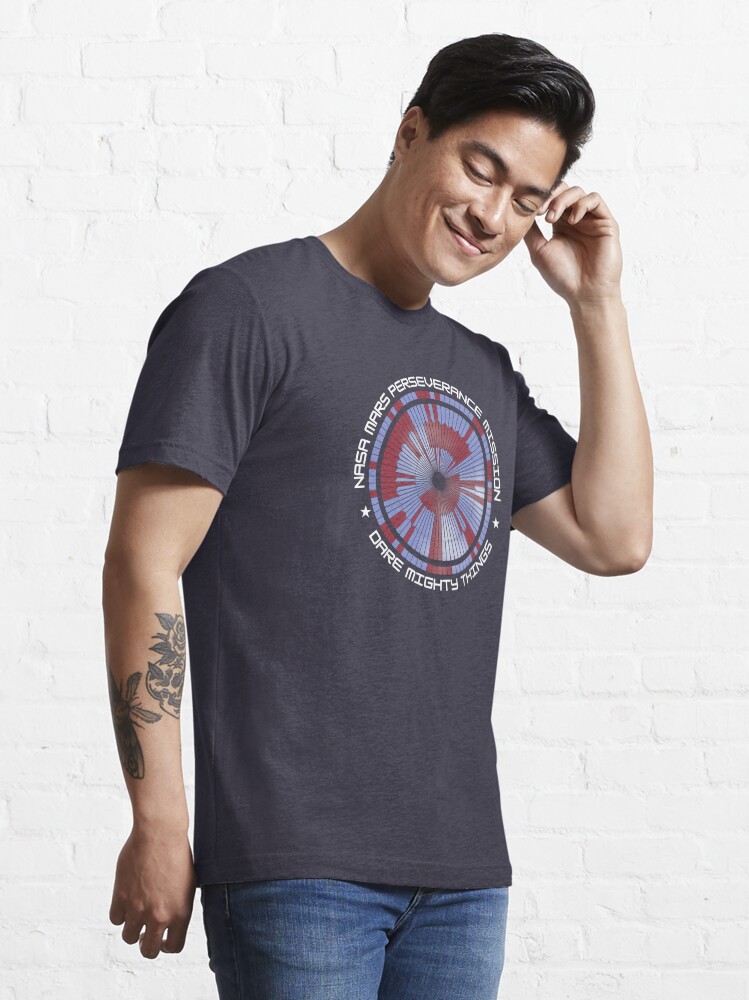 Alternate view of Mars Perseverance Parachute Hidden Message Dare Mighty Things Essential T-Shirt