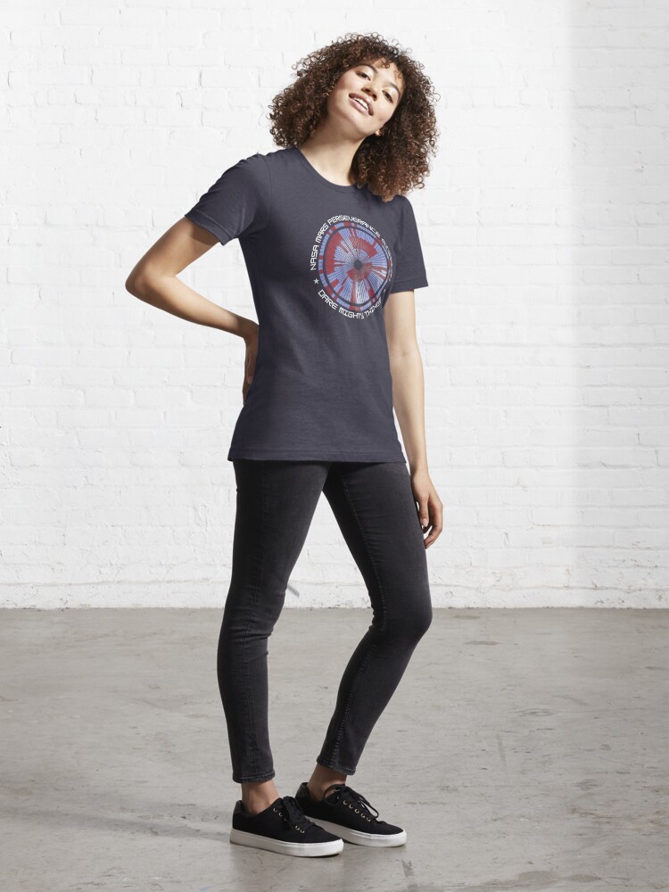 Alternate view of Mars Perseverance Parachute Hidden Message Dare Mighty Things Essential T-Shirt