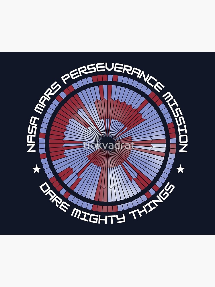 Mars Perseverance Parachute Hidden Message Dare Mighty Things by tiokvadrat