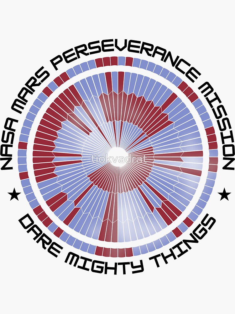 Mars Perseverance Parachute Hidden Message Dare Mighty Things by tiokvadrat
