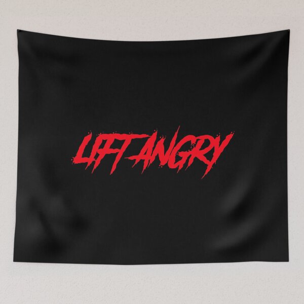 Item preview, LIFT ANGRY GYM BANNER designed and sold by HeavyLiftGift.