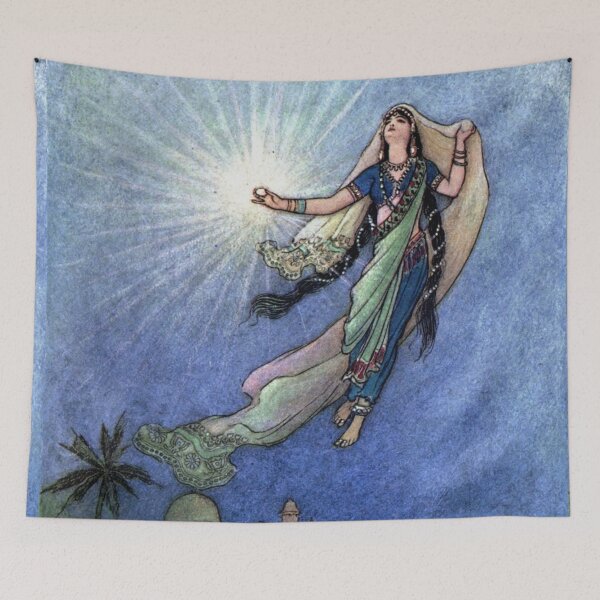 Item preview, Magical light from Tales from Bengal vintage illustration art  - Warwick Goble designed and sold by Vintage Designs +.