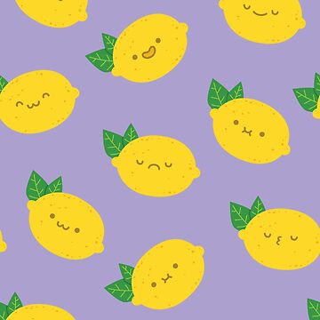 Artwork thumbnail, Cute Lemons - Purple Pattern by ElectricFangs