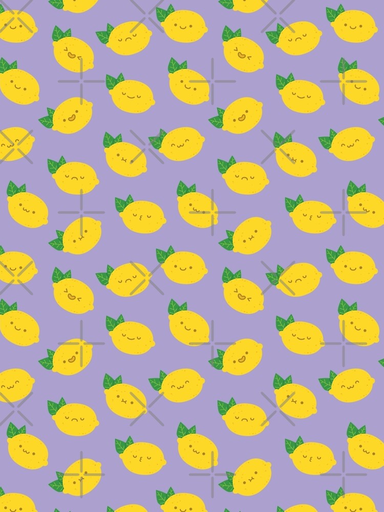 Thumbnail 4 of 4, A-Line Dress, Cute Lemons - Purple Pattern designed and sold by ElectricFangs.