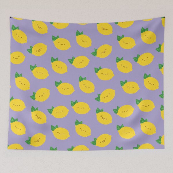 Aperçu de l'œuvre Citrons mignons - motif violet créée et vendue par ElectricFangs.