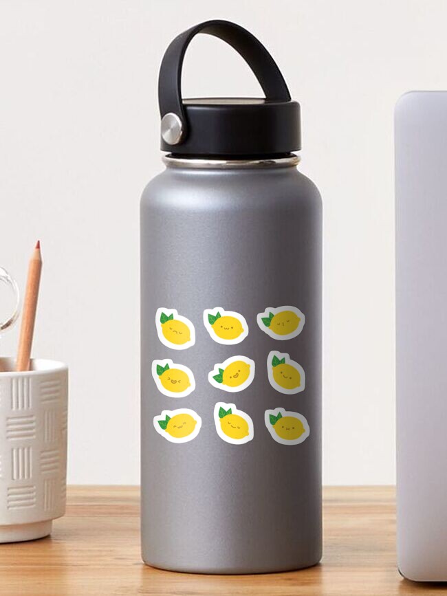 Thumbnail 1 of 3, Sticker, Cute Lemons - Purple Pattern designed and sold by ElectricFangs.
