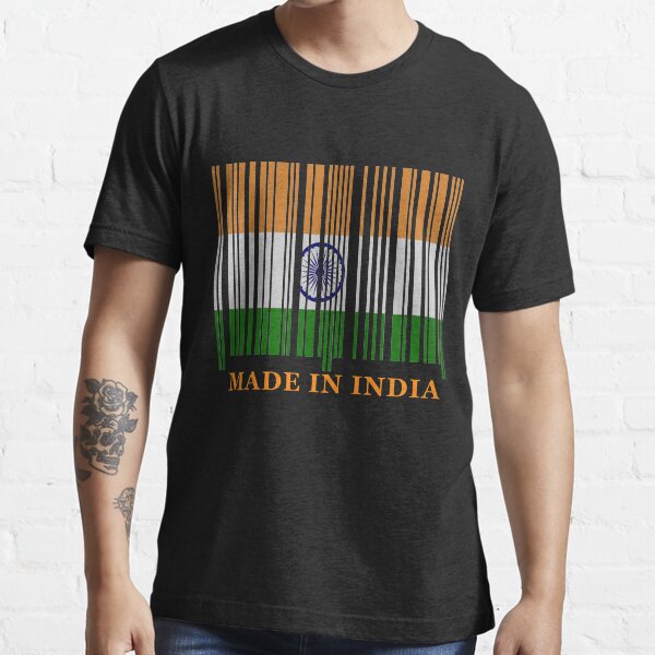 "Made In India Indian Flag Barcode" Tshirt for Sale by Twarrior